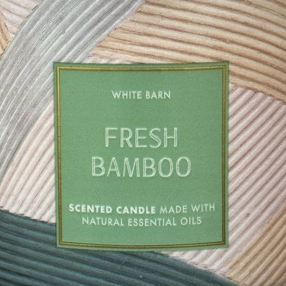 BBW Fresh Bamboo White Barn Bath & Body Works 3 Wick Candle - Picture 3 of 10